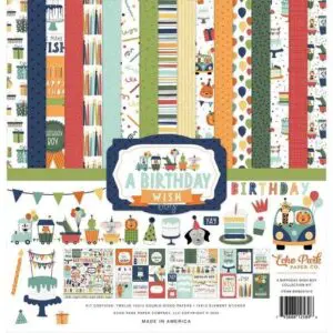 Echo Park Collection 12" X 12" Souhaits d'Anniversaire Garçon