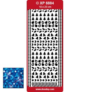 Peel Off Multi Dots Xmas Bleu Holographique